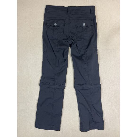 Prana Pants Womens 4 Black Convertible Straight Leg Hiking‎ Camping Outdoors - Picture 13 of 15